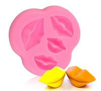 Stampi in Silicone per Cioccolatini e Caramelle fatte in Casa Stampo in silicone a forma Labbra strumento Forno per Feste rosa