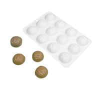 Stampi in silicone per cioccolatini e caramelle, in silicone, 12 cavità, con disegni di noce, per dessert delicati e gastronomia molecolare creativa