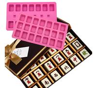 Stampi in silicone per cioccolato, 2pcs Mahjong Moulds Chinese Mahjong Soap Tool DIY Baking Cake Mold Chocolate Ice Tray Resin Candle Clay Mould