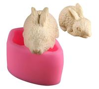Stampi in silicone per cioccolato, 3D Three-Dimensional Bunny Shape Mold Fondant Clay Ice Cube Mould DIY Baking Tool Cake Decoration Molds(G0892)
