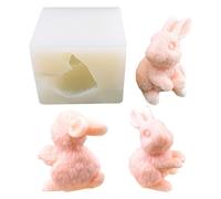 Stampi in silicone per cioccolato, 3D Three-Dimensional Bunny Shape Mold Fondant Clay Ice Cube Mould DIY Baking Tool Cake Decoration Molds(G1565#2)