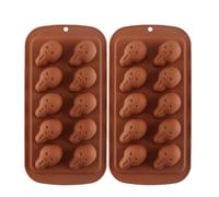 Stampi in silicone per cioccolato di Halloween, 2 pezzi Stampo antiaderente per caramelle a forma di teschio, zucca, per decorare torte e dessert con gelatina gommosa
