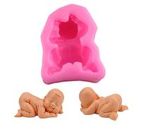 Stampi in silicone per cioccolato, Fondant Cake Baking Tools Baby Shaped Silicone Moulds West Point Bread Ice Soap Clay Resin Mould(Baby B)