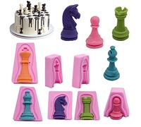 Stampi in silicone per cioccolato, International Chess 6-Piece Set Cake Chocolate Soap Moulds 3D King, Horse, Soldier Shaped Chess Mold