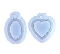 Stampi in silicone per ciondoli in argilla portachiavi 2 forme per la creazione di gioielli in silicone per amanti della mano