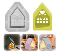 Stampi in Silicone per Colata Case Stampo per Colata in Silicone 3d House Stampi per Candele Stampo in Silicones per Case con Finestra Stampi in Silicones per Case, per La Casa per Candele Fai da Te