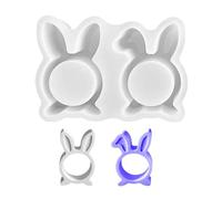 Stampi in silicone per colata di Pasqua, 3D, per uova di Pasqua, conigli, gesso e candele, per versare, stampi in silicone per Pasqua, regali di denaro, lepre per fai da te (A)