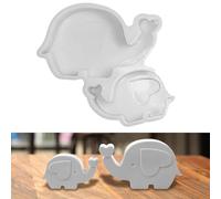 Stampi in silicone per colata, stampi in silicone a forma di elefante, per versare, stampi in silicone a forma di elefante, per versare, stampi in silicone per candele fai da te, artigianato (A)