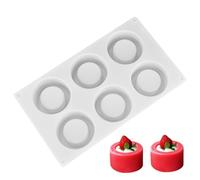 Stampi in Silicone per Cottura, Stampo per Torta 3D Antiaderente a 6 Fori Stampo Riutilizzabile Professionale per Pane al Cioccolato Torta al Formaggio Quiche Muffin
