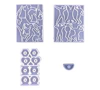 Stampi in silicone per decorazione di tazze in resina con paglia ballerina per decorazione di tazze e decorazioni per la casa con fiocco in silicone