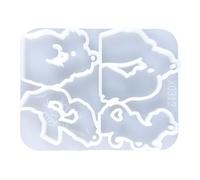 Stampi in silicone per decorazioni natalizie, eleganti ciondoli per caste, accessori portatili per resina epossidica e gesso, regali fatti a mano