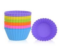 Stampi in Silicone per Dolci 9,2 cm, Set da 12 Pirottini in Silicone per Muffin, Stampo muffin Riutilizzabile Antiaderente, Pirottini Muffin, Perfetto per Friggitrice ad Aria e Cupcake.