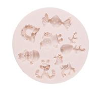 Stampi in silicone per fondente e cioccolato, motivo Babbo Natale, per decorare torte e sapone, facile da pulire