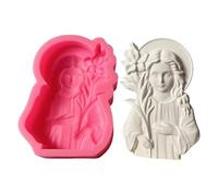 Stampi in silicone per fondente e | Stampo in silicone antiaderente a forma di Vergine Maria per , strumento riutilizzabile per fai da te, facile da sformare per fondare