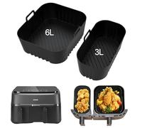 Stampi in silicone per friggitrice ad aria calda Philips Dual Basket Airfryer 3000 serie 6L/3L, 2 stampi in silicone Airfryer Accessori per Philips Airfryer 3000 Dual Basket