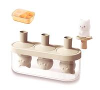 Stampi in silicone per gelato fai da te, simpatici stampi per cartoni animati 3D con steli, stampi per ghiaccio riutilizzabili (C)