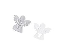 Stampi in silicone per gesso, cherubini con cuore, stella, ornamento per colata, in resina epossidica, fatti a mano, angelo angelo con cuore, in silicone