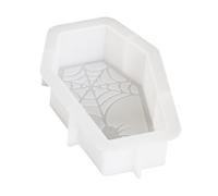 Stampi in silicone per Halloween, stampi in silicone per candele - Stampo per torta grande in resina di argilla,Stampo in argilla a forma di bara con teschio