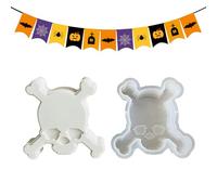 Stampi in Silicone per Halloween, Stampo In Silicone Per Aromaterapia Auto, Decorazione Bambola Fatta a Mano Pendente Arti Sapone Dessert Perle Aromatiche Argilla Oggetti per Feste Resina Epossidica C