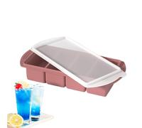 Stampi In Silicone Per Il Congelamento | Cubi Di Zuppa Vassoio Congelatore Con Coperchio | Stampo Per Alimenti A 4 Cavità Per Vino, Brodo, Champagne, Succo Di Frutta, Usi Del Ristorante,