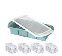 Stampi In Silicone Per Il Congelamento | Cubi Di Zuppa Vassoio Congelatore Con Coperchio | Stampo Per Alimenti A 4 Cavità Per Vino, Brodo, Champagne, Succo Di Frutta, Usi Del Ristorante,