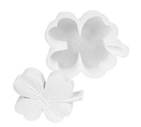 Stampi in silicone per il giorno di San Patrizio, stampo in resina siliconica a forma di pianta a quattro foglie, stampi per fondente fortunato in resina siliconica, stampo per candele in resina