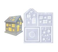 Stampi in silicone per la casa, stampi in silicone a forma di casa, stampi in silicone 3D, stampi per candele di casa, produzione di resina, forme, artigianato per la festa dei bambini, compleanno