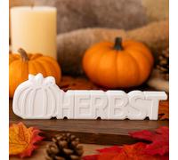 Stampi in silicone per l'autunno, per l'autunno, la zucca e il riccio, per versare stampi in silicone con lettere di origine, per candele fai da te (A)