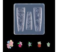 Stampi in silicone per nail art con motivo goffrato preciso Modelli di intaglio 3D per unghie Charm Manicure Strumento di abbellimento Nail Art Stampo in silicone
