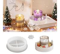 Stampi in silicone per Natale, FORMVERSITY Stampo in silicone per candeliere a forma di stella, Stampo in silicone per corona d'avvento e calendario dell'avvento, stampo in silicone per vassoio con