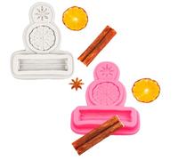 Stampi In Silicone Per Pasta Di Zucchero Confezione Da 2 Pezzi Di Cannella Anice Stellato E Fette Di Limone Per Base Di Fondente Per Hot Pot Stampo Per Decorazione Torte Rosa E Grigio