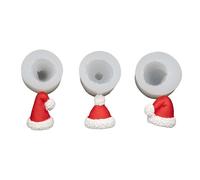 Stampi In Silicone Per Pasta Di Zucchero Set Di 3 Pezzi: Cappello Di Natale Decorazione Per Torta In Pasta Di Zucchero Candela Profumata Colore Naturale