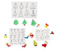Stampi In Silicone Per Pasta Di Zucchero Set Di 3 Stampi Per Fondente A Forma Di Cappello Guanti E Campana Di Pino Per Cioccolato E Decorazioni Per Bordi Di Torte Colore Grigio