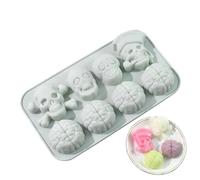 Stampi in silicone per pasticceria,Stampi in silicone per cottura - Stampi per caramelle a forma di cranio in silicone con 8 cavità,Stampi artigianali multifunzionali per uso alimentare, lav