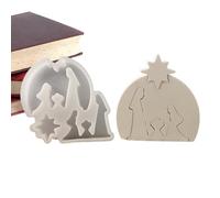 Stampi in silicone per presepe per resina epossidica, stampo in resina cattolica della sacra famiglia, stampo in silicone per presepe, presepe decorativo per decorazioni natalizie, stampi per presepe