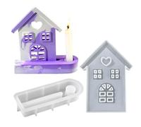 Stampi in silicone per resina | Strumento di stampaggio antiaderente a forma di casa per il tempo libero creativo - Stampo per la produzione di candele | Per cera, cemento, sapone, candeliere, gesso e