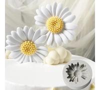 Stampi in silicone per sapone, 7,2 x 7,2 x 1,8 cm, a forma di margherita 3D, a forma di girasole, stampo in silicone epossidico per sapone e candele