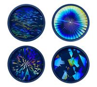 Stampi In Silicone Per Sottobicchieri Olografici Con Luce E Ombra In Resina Epossidica Fatti A Mano Fai-da-te Vassoio Portaoggetti Cuscinetti Tazze Realizzazione Forniture In