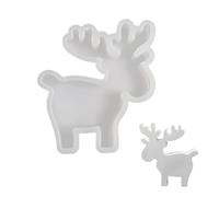 Stampi in silicone per statuetta di cervo di Natale per resina epossidica cemento cemento stampi in silicone per artigianato artistico ornamento gesso resistenza alla temperatura