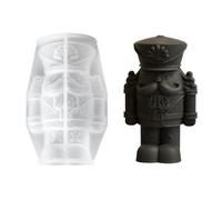 Stampi in silicone per statuette realistiche, materiale flessibile di alta qualità, design dettagliato del soldato reale, perfetto per arte in resina, colata in gesso, progetti fai da te, modellismo