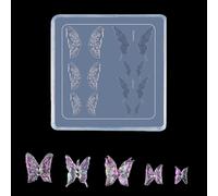 Stampi in silicone per unghie artistiche 3D in rilievo motivo rosa farfalla Natale disegni unghie accessori magici