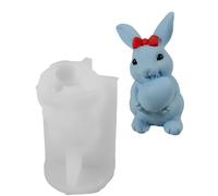 Stampi in silicone per uova di lepre, tema pasquale, in silicone, per colata in resina, sapone, cioccolato, torte, strumento sicuro per bambini