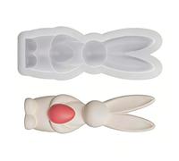 Stampi in silicone per uova lepre, resistenti calore, A | Stampo per fondente per candele, sapone, cioccolato, cemento, gesso, resina, decorazione per la casa del festival