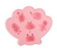 Stampi in silicone per vaschetta del ghiaccio con creature marine a 6 cavità, in silicone alimentare, per preparare gelatine cioccolato, dessert e bevande, macchina per ghiaccio con echinoderma