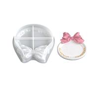 Stampi in silicone riutilizzabili Stampi per lavorazione a tema Bowknot Stampi per vassoi per gioielli Texture in silicone Adatto per la casa e presente Stampo per vassoio Bowknot