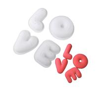 Stampi in silicone robusto per uso alimentare, per San Valentino, lettere d'amore, per mousse fatte a mano, dolcetti, lettere di cioccolato