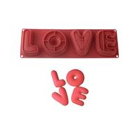 Stampi in silicone robusto per uso alimentare, per San Valentino, lettere d'amore, per mousse fatte a mano, dolcetti e sapone fatto a mano