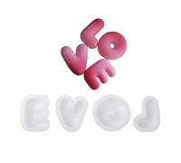 Stampi in silicone stabili per torte con lettere d'amore eleganti e anelli per la creazione di dessert creativi per San Valentino a casa lettera di cioccolato