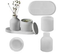 Stampi In Silicone - Stampi Per Supporto A Lume Rotondo | Stammpi In Silicone Per Il Casting Di Resina | Stampo Per Vaso Succulento Multiuso E Stampo Di Fioriera 3D | Staampi Di Resina Epossidica