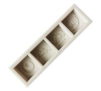stampi in silicone, Stampo for biscotti in silicone fondente con testo di benedizione Eid Mubarak Ramadan Arabo Beige 19x5,5x2,2 cm